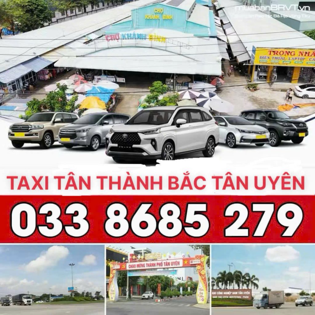 Taxi Tân Thành Bắc Tân Uyên 24/7 033 8685 279