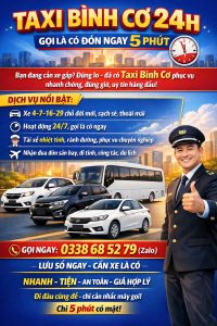 Taxi Bình Cơ 24h 0338 68 52 79