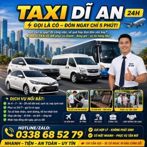 Taxi Phường Dĩ An 24h 0338 68 52 79