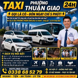 Taxi Phường Thuận Giao 24h 0338 68 52 79