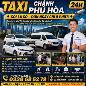 Taxi Chánh Phú Hòa 24h 0338 68 52 79