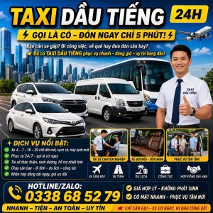 Taxi Dầu Tiếng 24h 0338 68 52 79