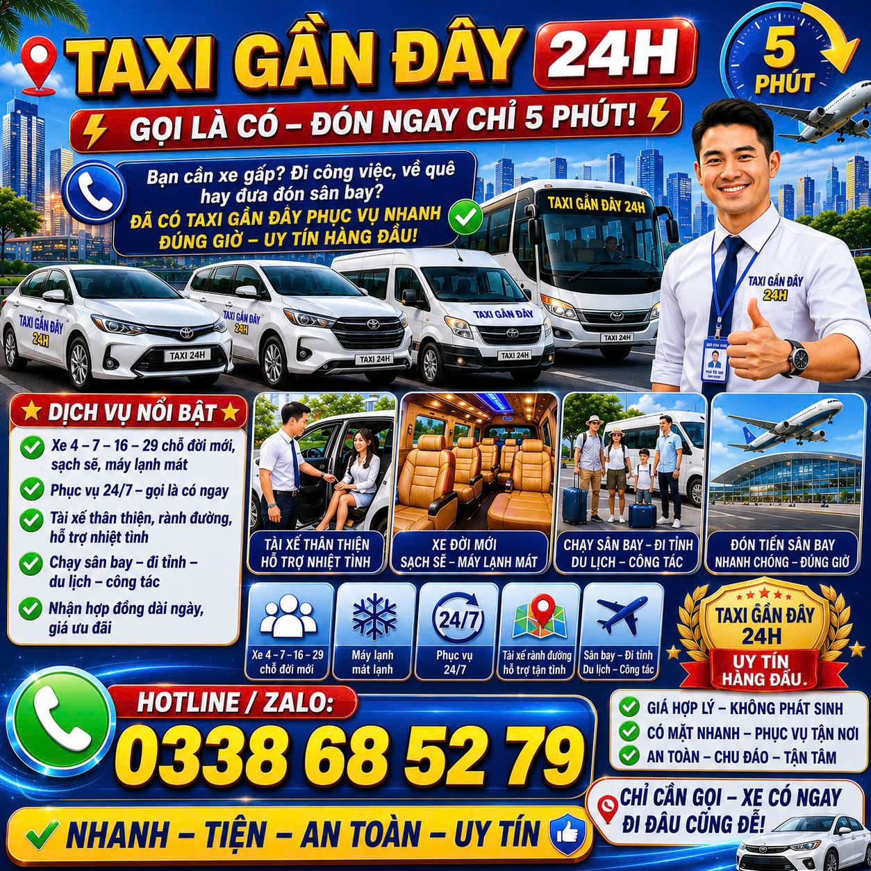 Taxi Gần Đây 24h 0338685279