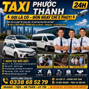Taxi Phước Thành 24h 0338 68 52 79