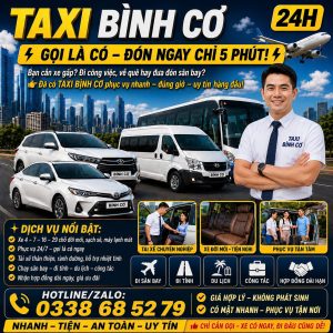 Taxi Phường Bình Cơ 24/7 0338685279