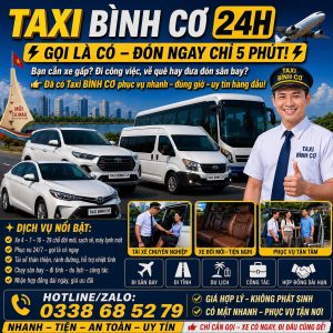 Taxi Phường Bình Cơ 24/24 0338 68 52 79