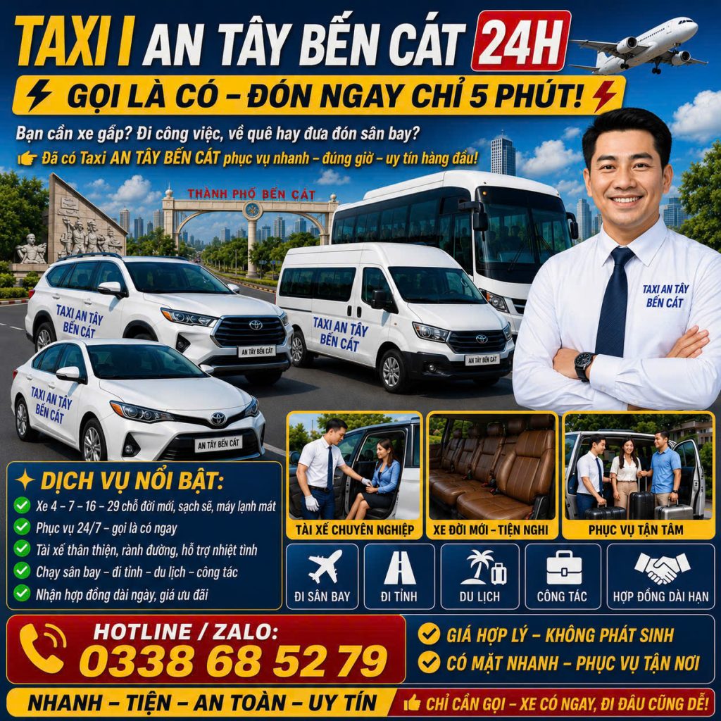Taxi An Tây Bến Cát 247 0338685279