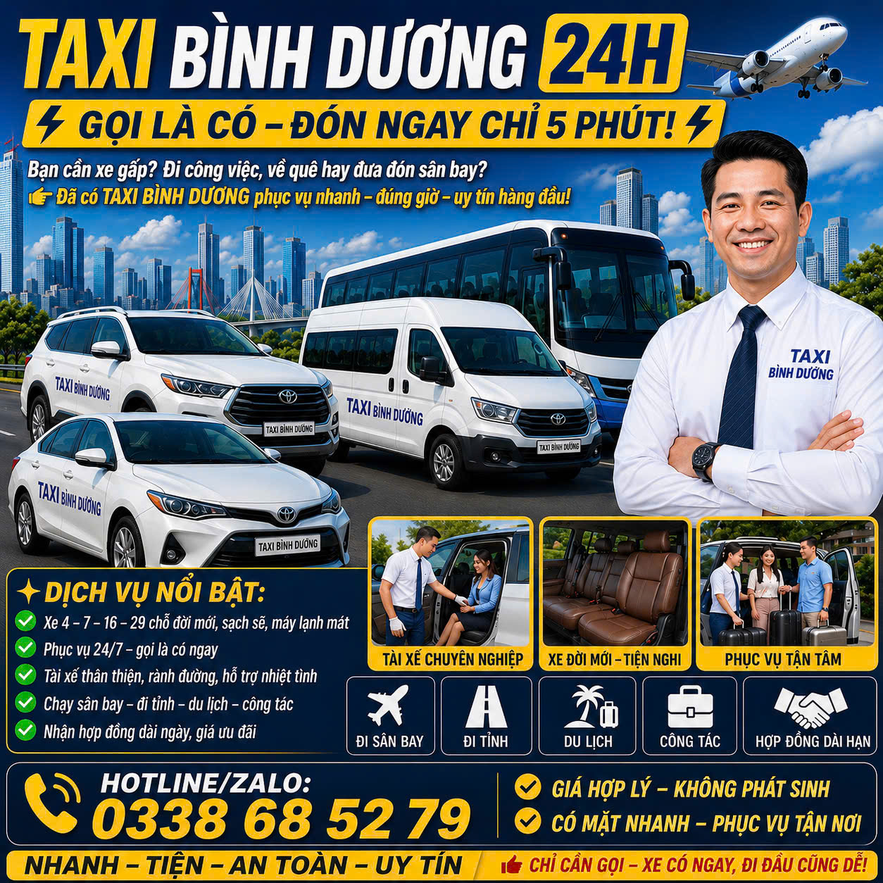 Taxi Bình Dương Sân Bay 0338685279