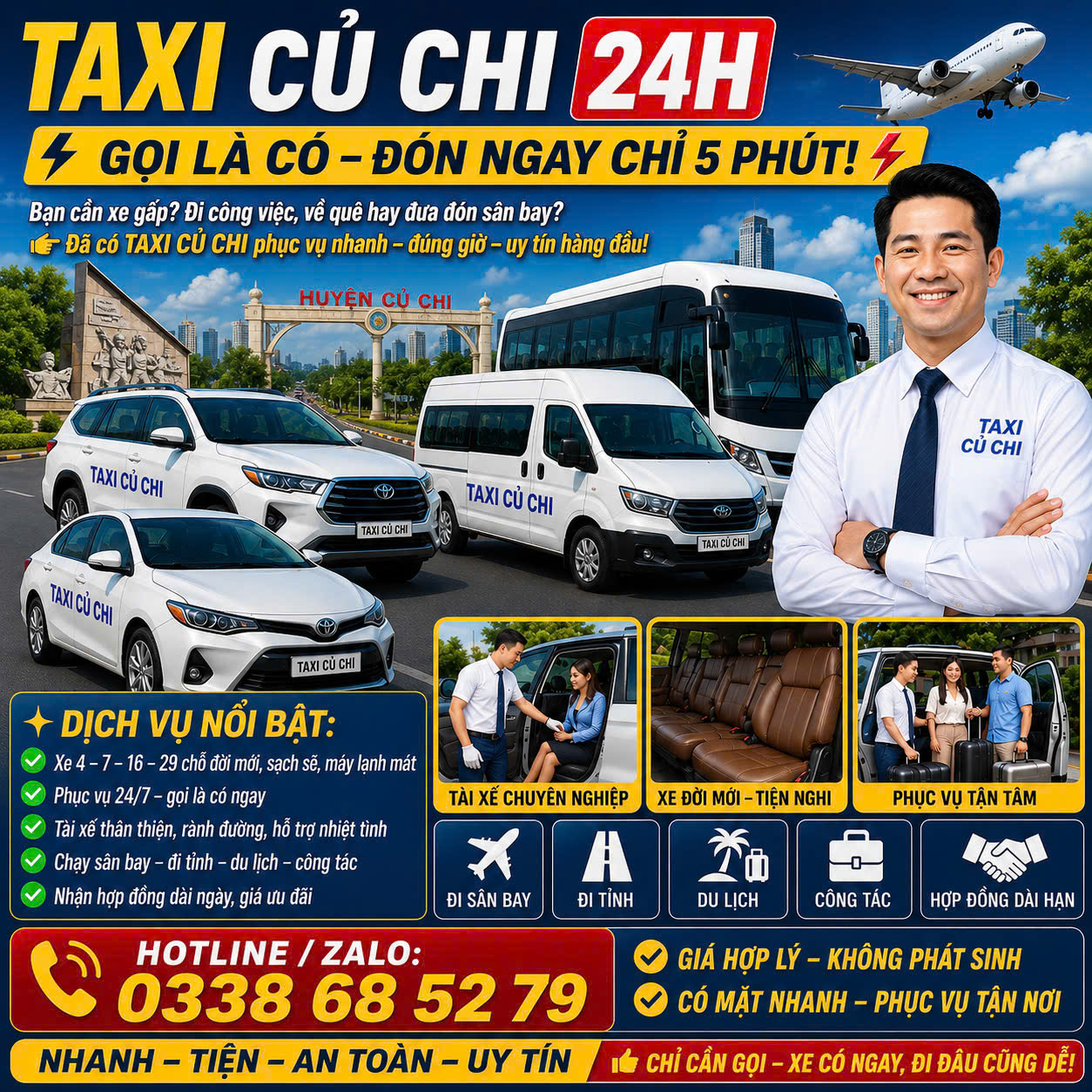 Taxi Củ Chi 24h 0338685279