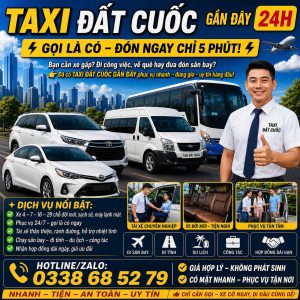 Taxi Đất Cuốc Gần Đây 24h 0338685279