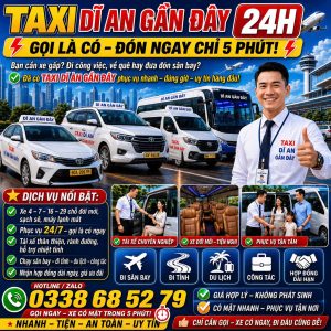 Taxi Dĩ An Gần Đây 24h 0338685279