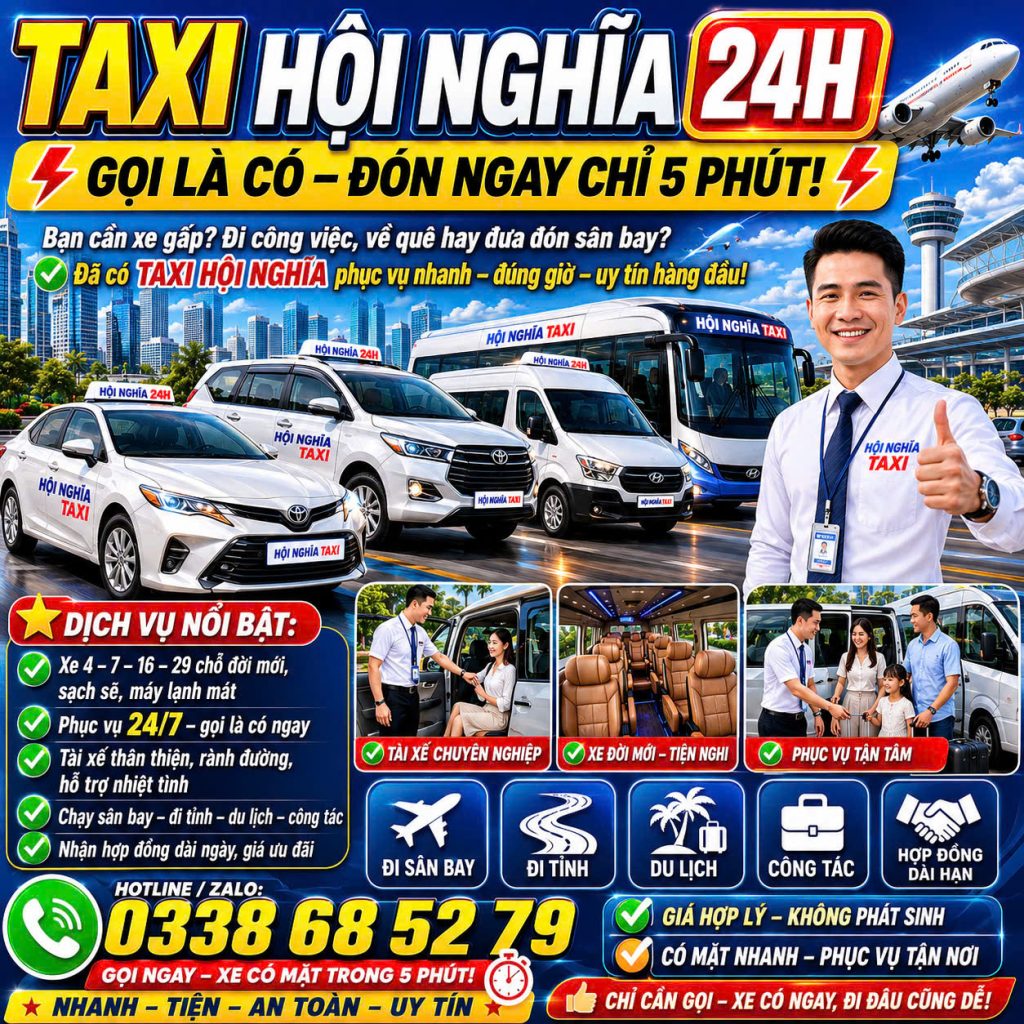 Taxi Hội Nghĩa 24h 0338685279