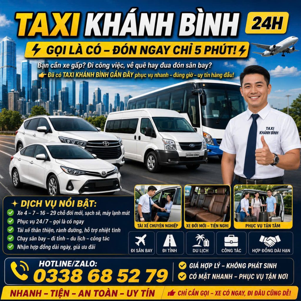 Taxi Khánh Bình Gần Đây 247 – 0338685279