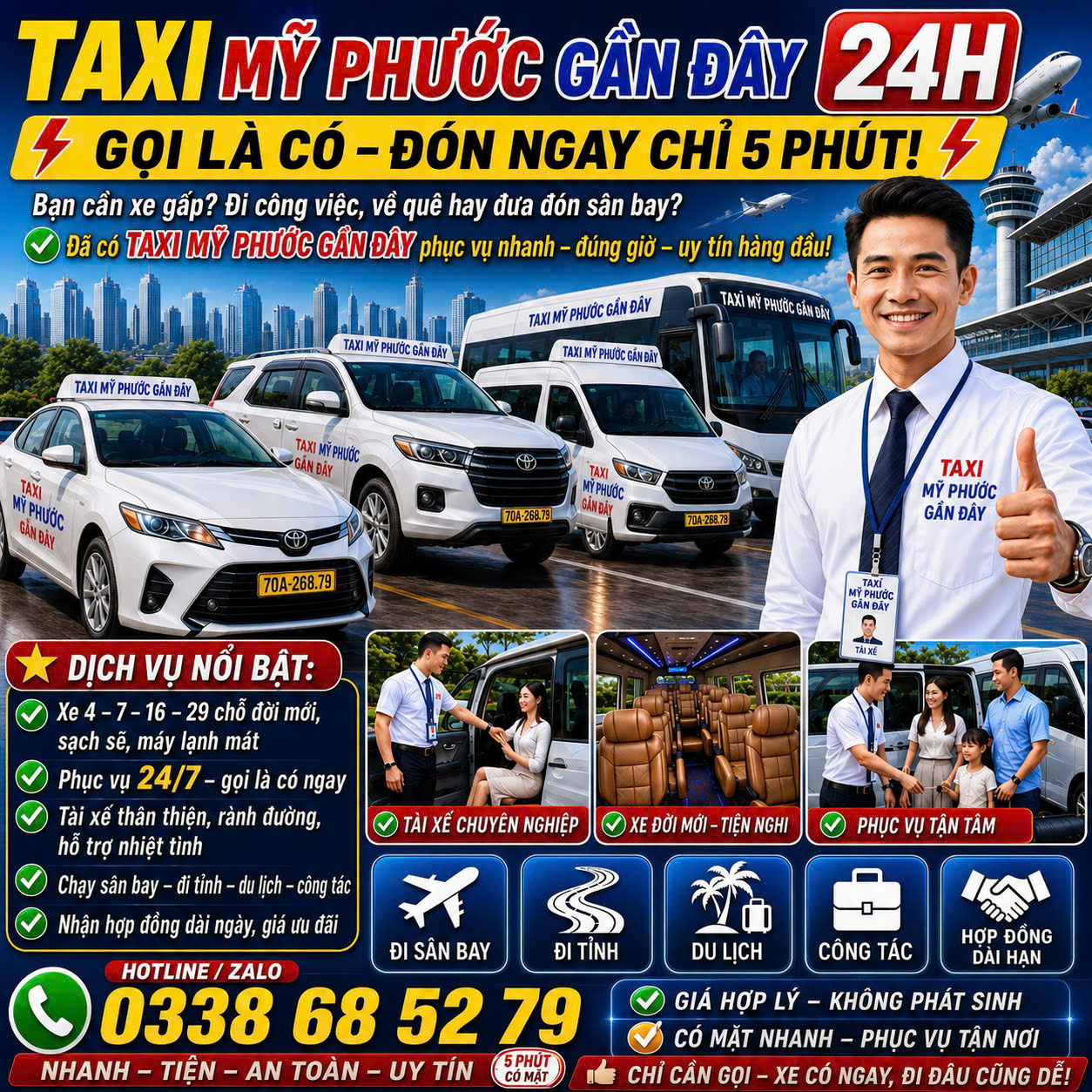 Taxi Mỹ Phước Gần Đây 0338685279