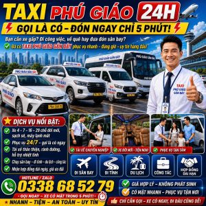 Taxi Phú Giáo Gần Đây 24h 0338685279