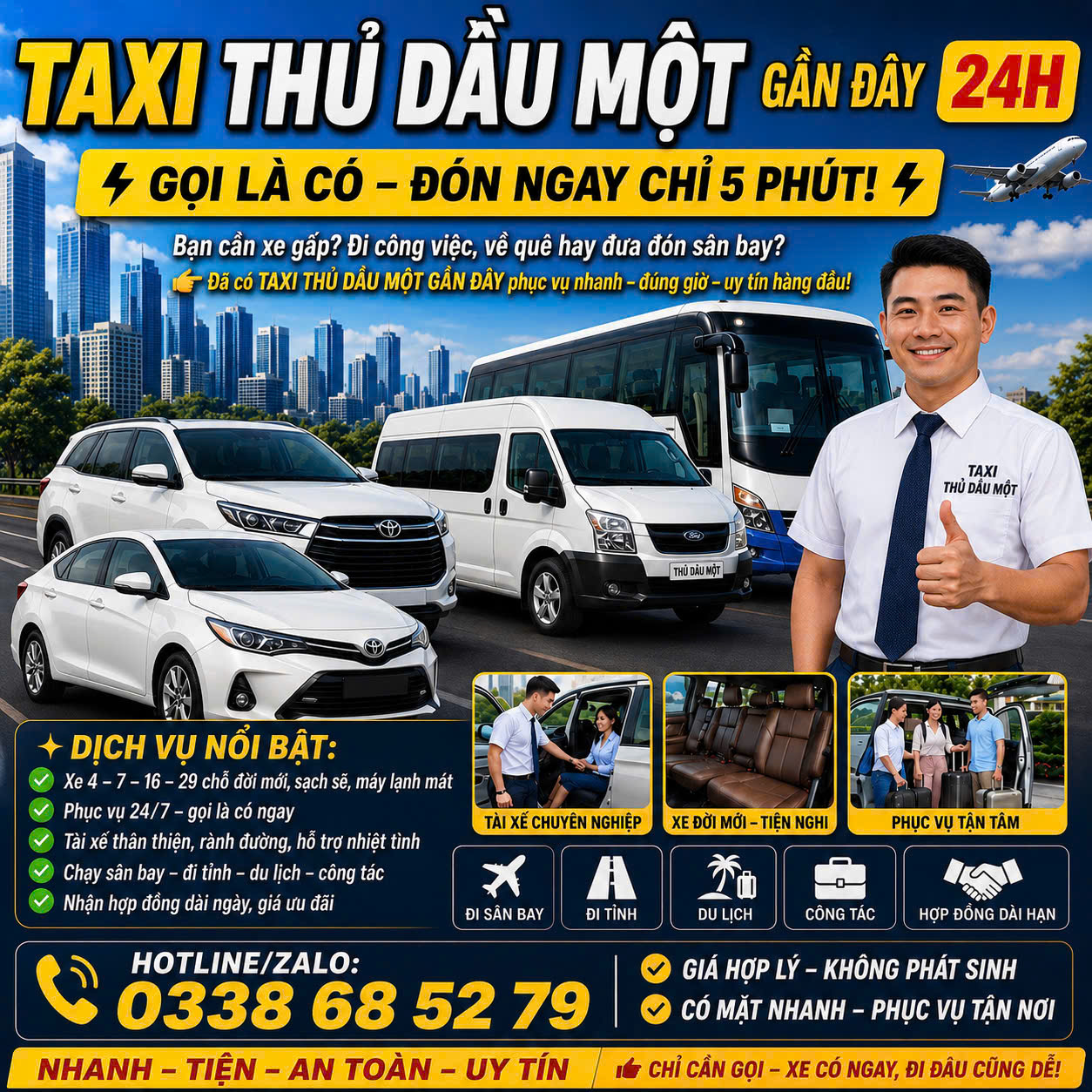 Taxi Thủ Dầu Một Gần Đây 0338685279