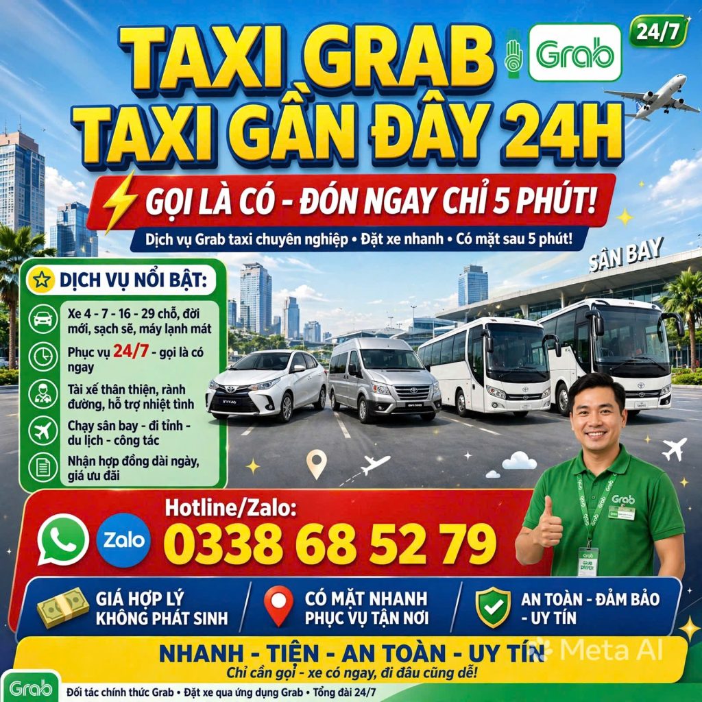 Grab Taxi Gần Đây 0338685279