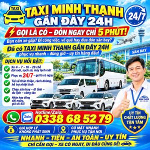 Taxi Minh Thạnh Gần Đây 24h 0338685279