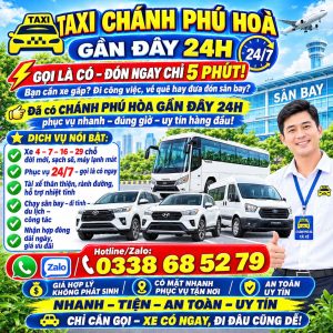 Taxi Chánh Phú Hòa Gần Đây 0338685279