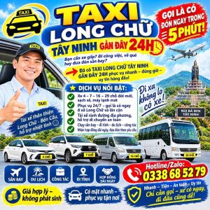 Taxi Long Chữ Tây Ninh Gần Đây 24h 0338685279