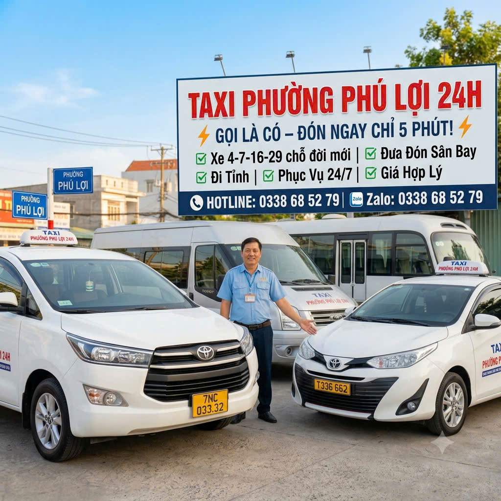 Taxi Phường Phú Lợi 247 0338685279