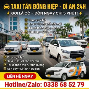Taxi Tân Đông Hiêp Dĩ An 247 0338685279