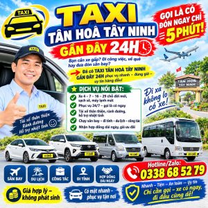 Taxi Tân Hòa Tây Ninh Gần Đây 24h 0338685279